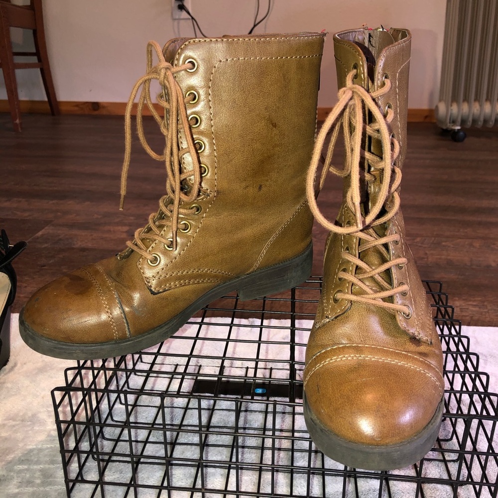 2 pairs of combat boots